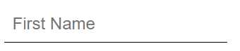 Screenshot of input field with underline